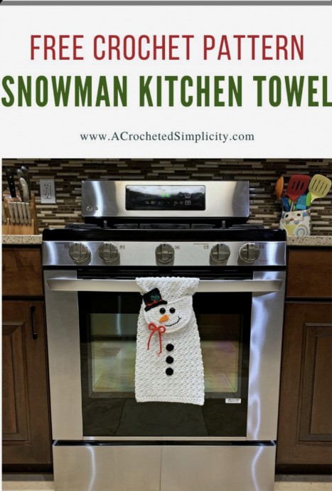 Super Cute Snowman Kitchen Towel