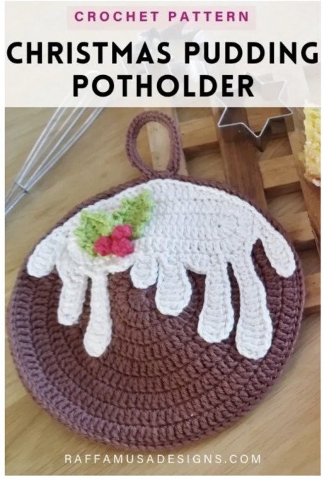 Create a Beautiful Christmas Pudding Potholder: A Beginner-Friendly Crochet Tutorial Create a Beautiful Christmas Pudding Potholder: A Beginner-Friendly Crochet Tutorial