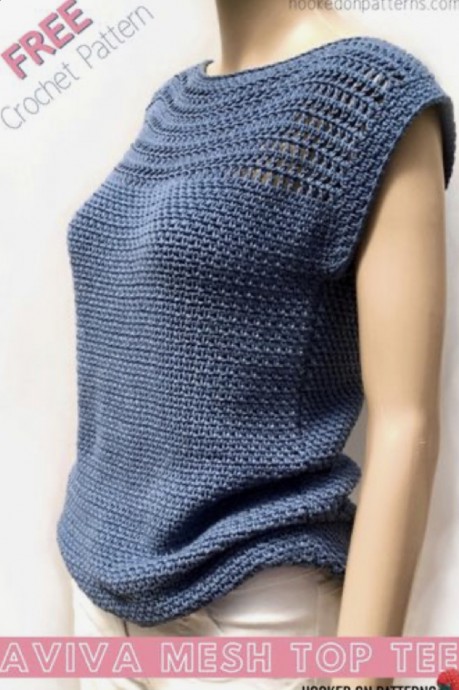 Discover the Beautiful Aviva Mesh Tee Shirt Crochet Pattern for Your Wardrobe Discover the Beautiful Aviva Mesh Tee Shirt Crochet Pattern for Your Wardrobe