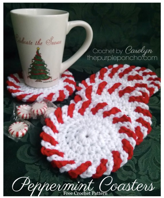 Create Stunning Peppermint Coasters with This Free Crochet Pattern for a Beautiful Home Décor Create Stunning Peppermint Coasters with This Free Crochet Pattern for a Beautiful Home Décor