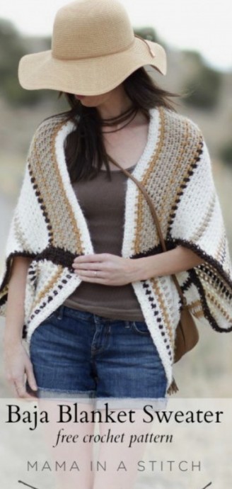 DIY Baja Blanket Sweater