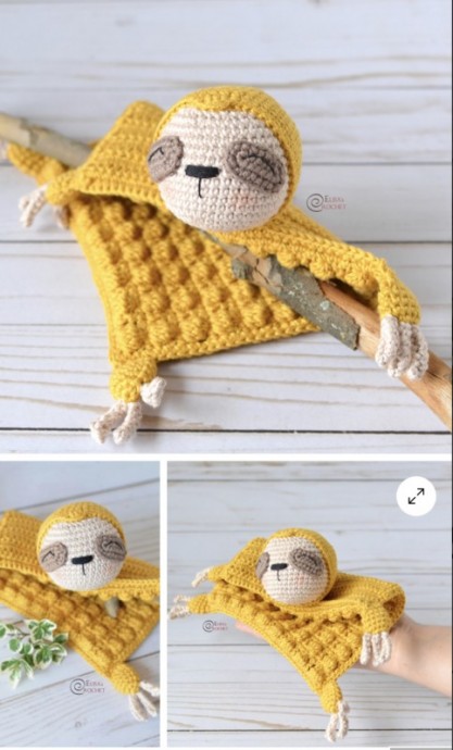 Cute Sloth Security Blanket