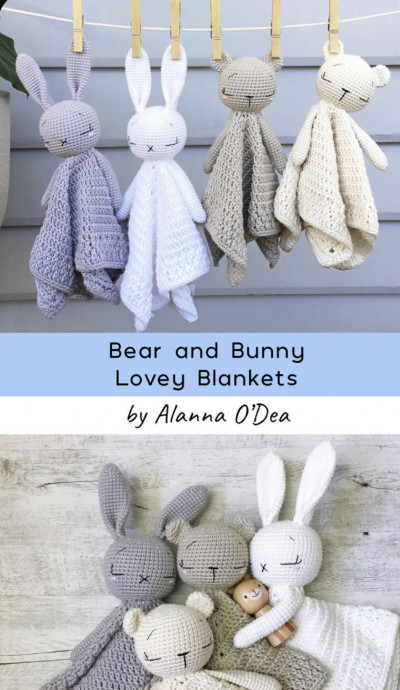 Easy Baby Bear and Bunny Blanket
