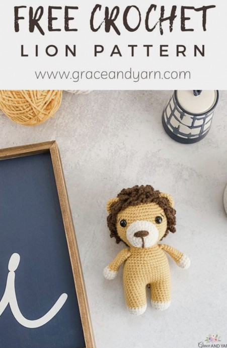 DIY Mini Crochet Lion