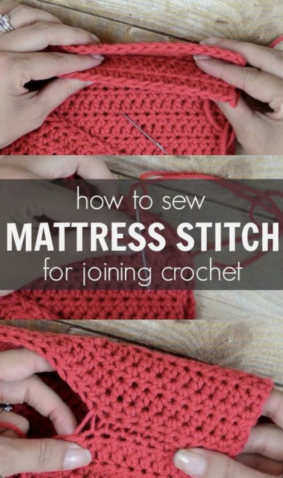 How to Sew Crochet Pieces Together Using the Mattress Stitch