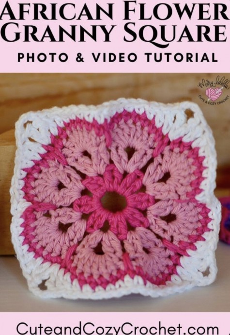African Flower Granny Square
