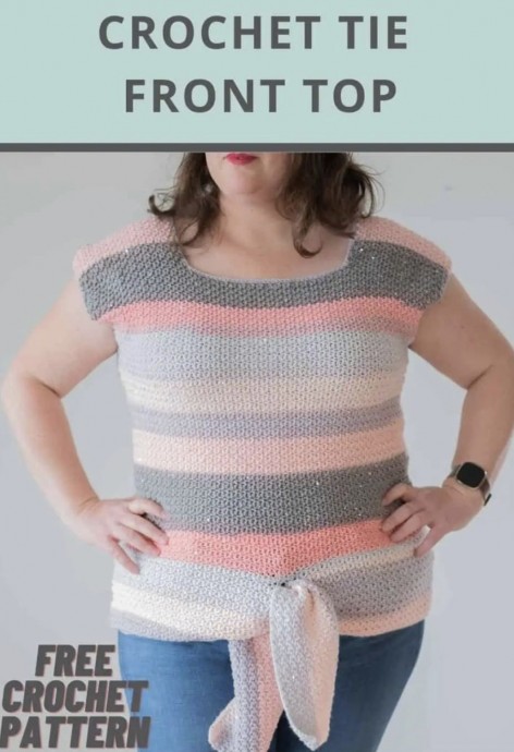 Stylish DIY Crochet Tie Front Top: A Fun and Versatile Sweater Pattern for All Skill Levels Stylish DIY Crochet Tie Front Top: A Fun and Versatile Sweater Pattern for All Skill Levels