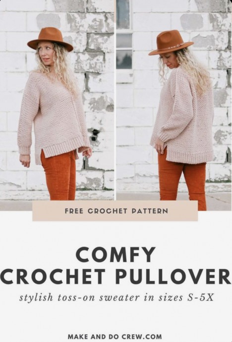 Create Your Own Stylish and Comfortable Pullover with This Free Crochet Pattern Create Your Own Stylish and Comfortable Pullover with This Free Crochet Pattern
