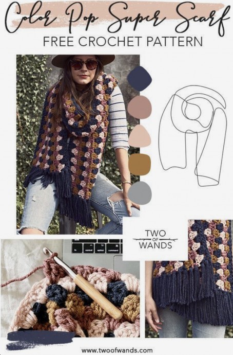 Create Your Own Beautiful Boho Scarf with Chunky Stitches and Tassels Create Your Own Beautiful Boho Scarf with Chunky Stitches and Tassels