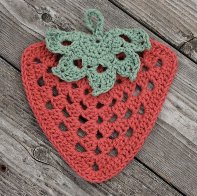 Granny Strawberry Dishcloth