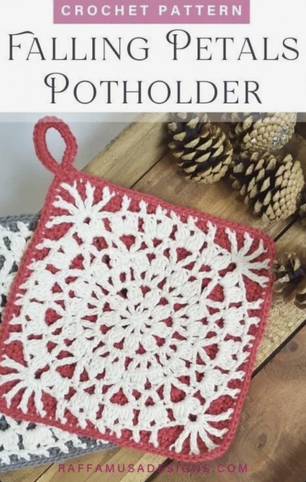 DIY Falling Petals Potholder