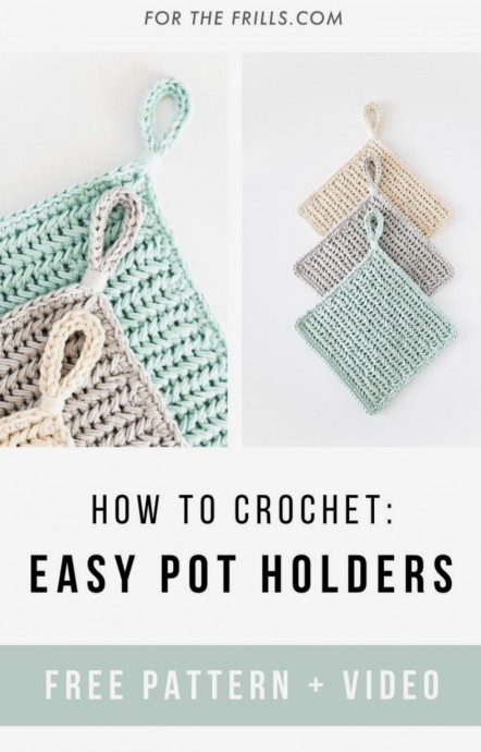 Easy Chevron Pot Holders – FREE CROCHET PATTERN — Craftorator