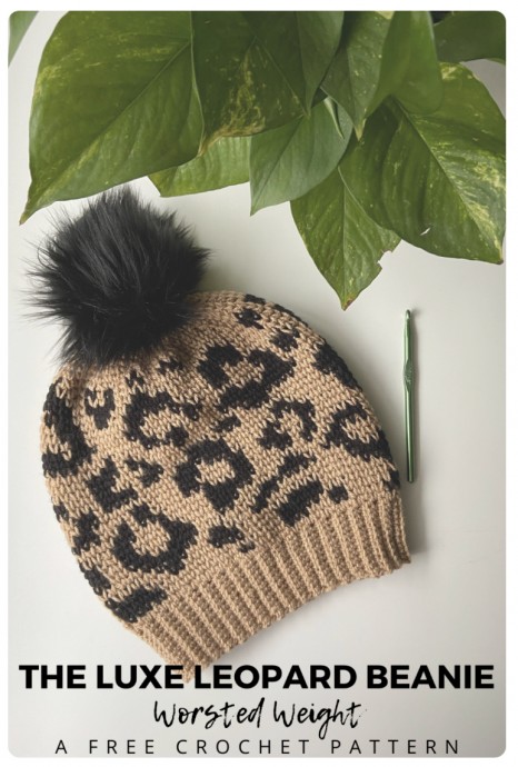 DIY The Luxe Leopard Beanie