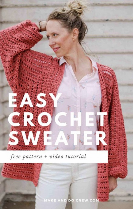 Create Your Own Easy Day Date Crochet Sweater: A Cozy Cardigan for All Body Types