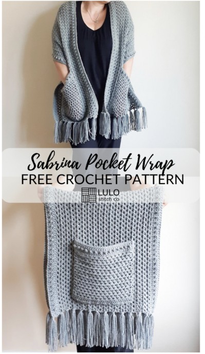 Easy Crochet Pocket Wrap