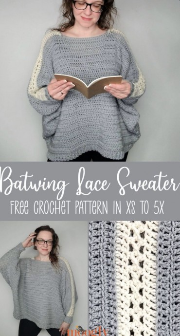 DIY The Batwing Lace Sweater