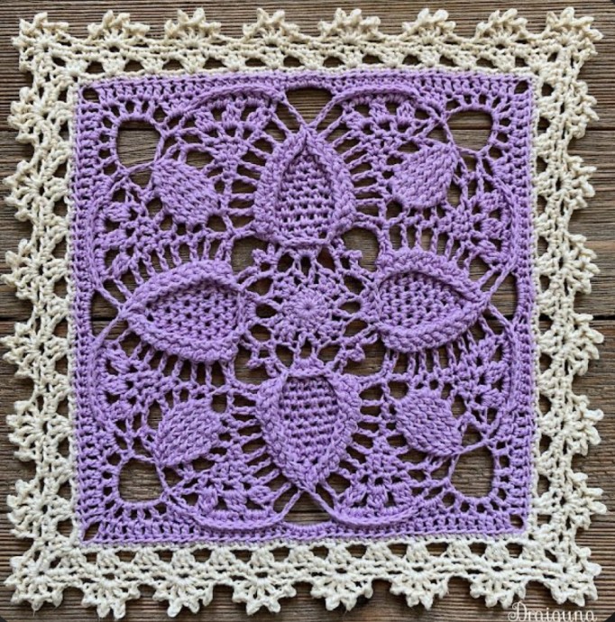 Easter Egg Square Doily