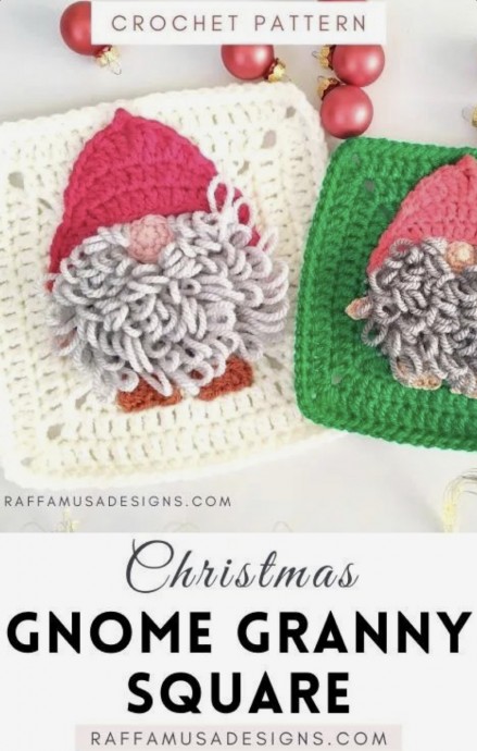 DIY Christmas Gnome Granny Square