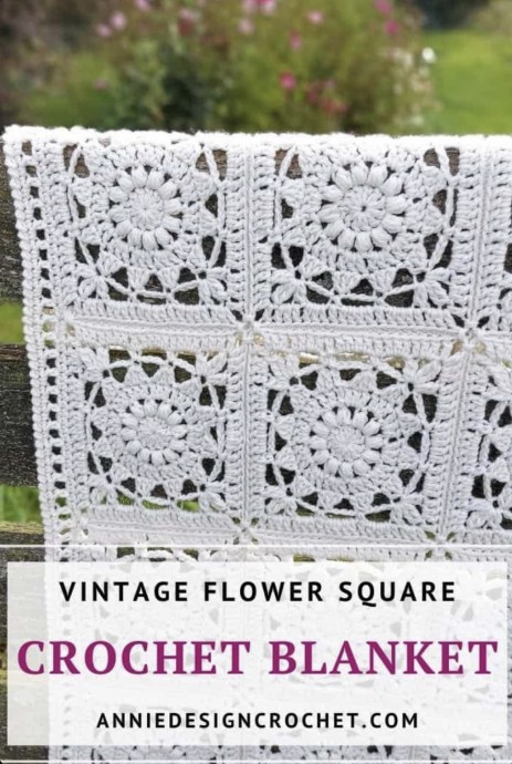 Crochet a Blanket with Flower Squares