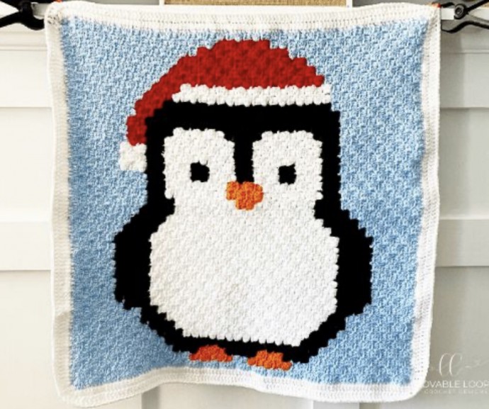 Make a Penguin Christmas Blanket