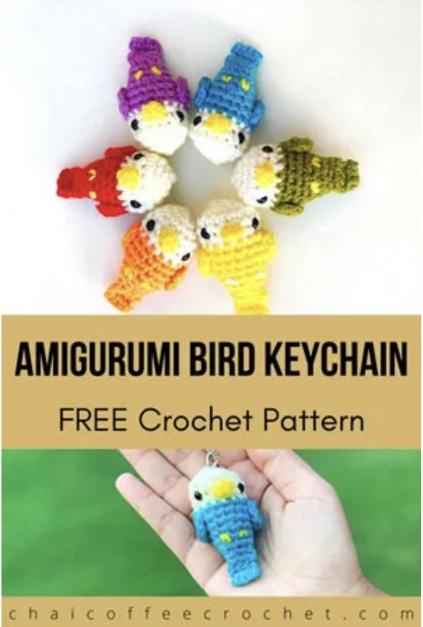Bird Crochet Keychain