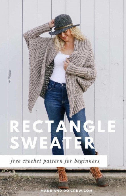 Stunning Beginner-Friendly Crochet Rectangle Sweater Pattern for Everyone Stunning Beginner-Friendly Crochet Rectangle Sweater Pattern for Everyone