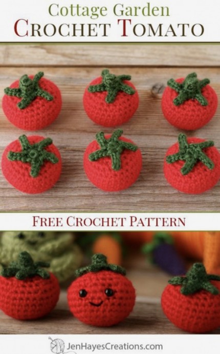 DIY Cottage Garden Crochet Tomato