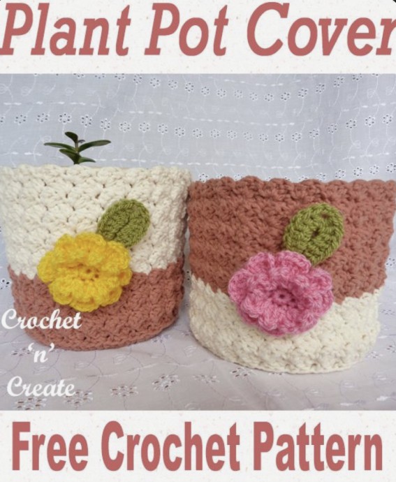 Brighten Your Space with a Beautifully Crafted Crochet Plant Pot Cover
