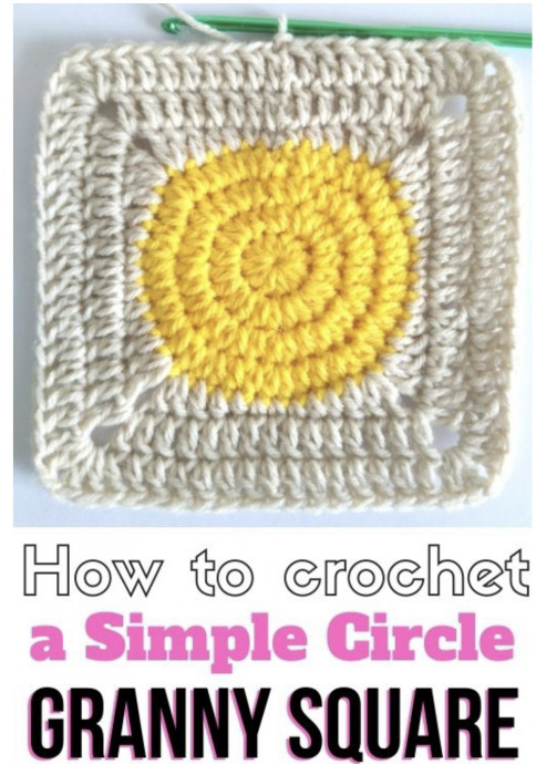 DIY Simple Circle Granny Square