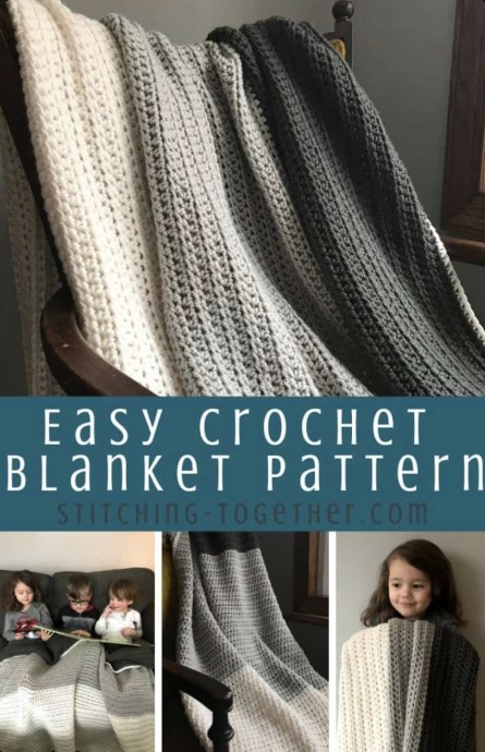 DIY Simple Half Double Crochet Blanket