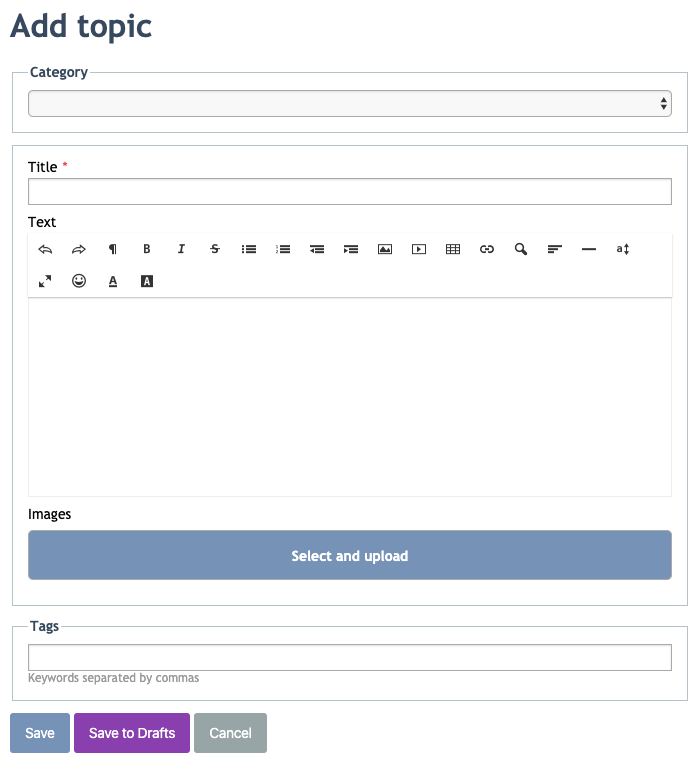 How to create topic