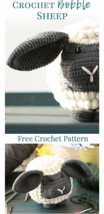 Cute Crochet Bobble Sheep