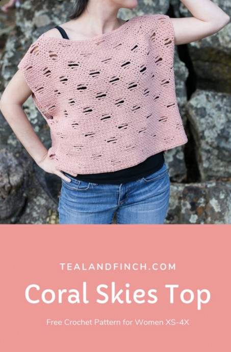 Discover the Free Crochet Pattern for the Coral Skies Top This Summer Discover the Free Crochet Pattern for the Coral Skies Top This Summer