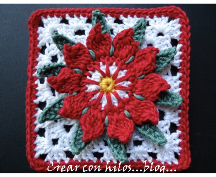 Make a Cactus Flower Granny Square