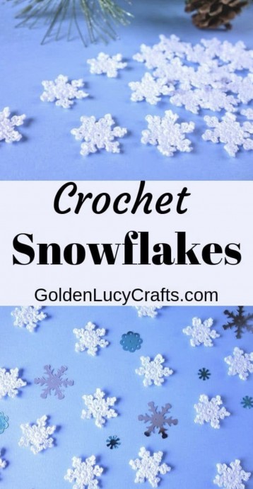 Make Tiny Crochet Snowflakes