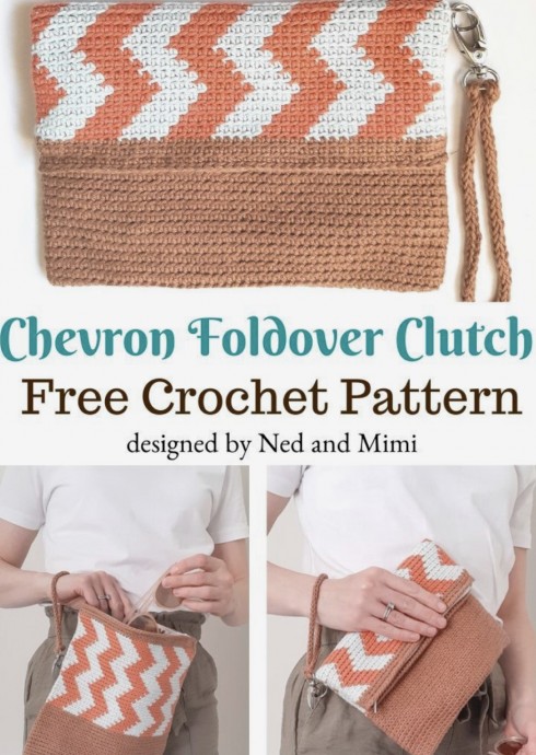 Create Your Own Stylish Chevron Fold Over Clutch with This Free Crochet Pattern Create Your Own Stylish Chevron Fold Over Clutch with This Free Crochet Pattern