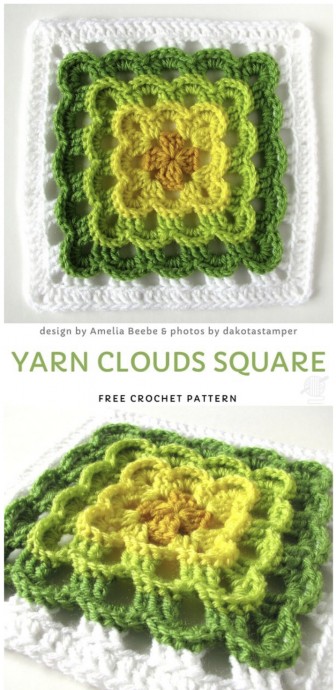 Create Fluffy Yarn Clouds Square: A Colorful and Fun Crochet Project Create Fluffy Yarn Clouds Square: A Colorful and Fun Crochet Project