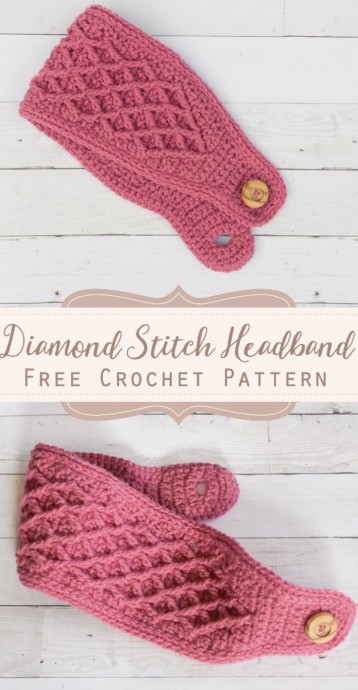 Cute Diamond Stitched Headband