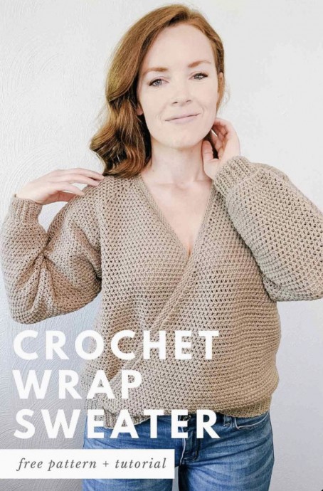 Super Easy Ballet Wrap Crochet Sweater