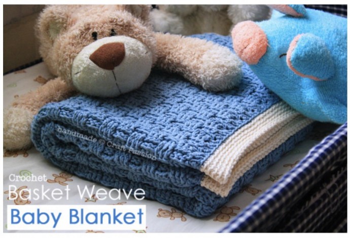 Basket Weave Crochet Blanket