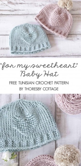 Tunisian Crochet Baby Hat