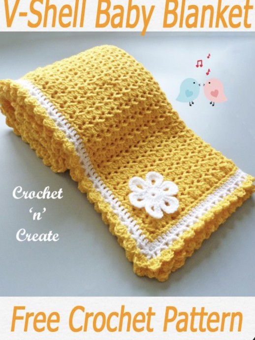 Crochet The V-Shell Baby Blanket