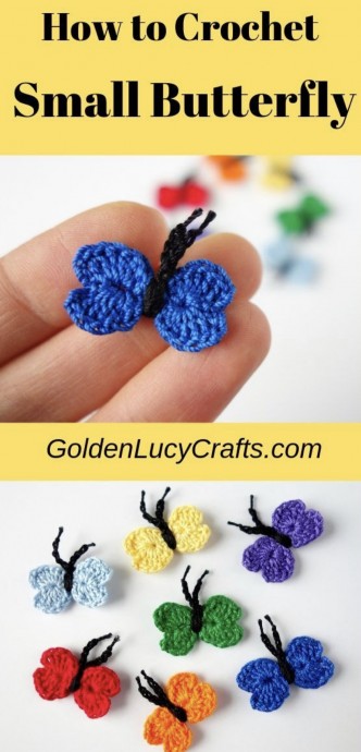 DIY Crochet Butterfly Applique