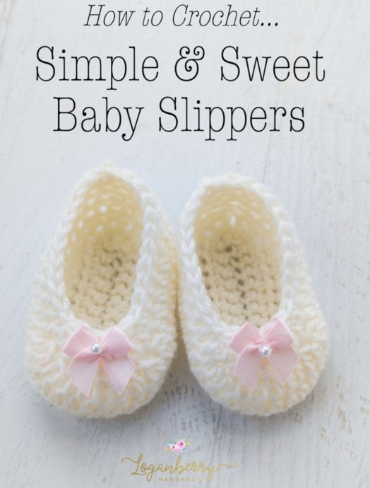 Simple & Sweet Baby Slippers