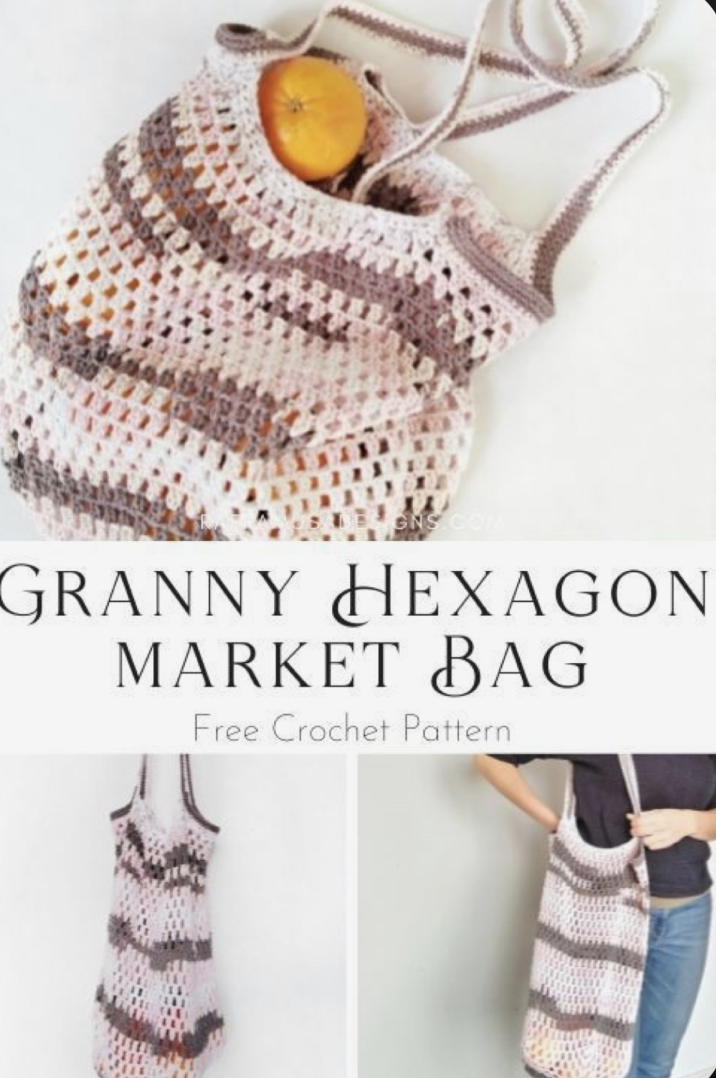 Hexagon Granny Market Bag – FREE CROCHET PATTERN — Craftorator