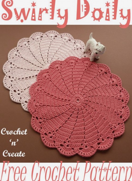 DIY Crochet Swirly Doily