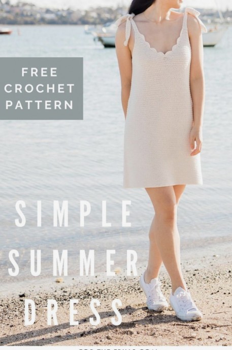 Summer Scallop Crochet Dress