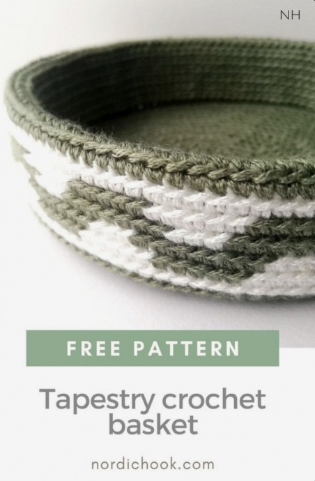 Make a Tapestry Crochet Basket Wave