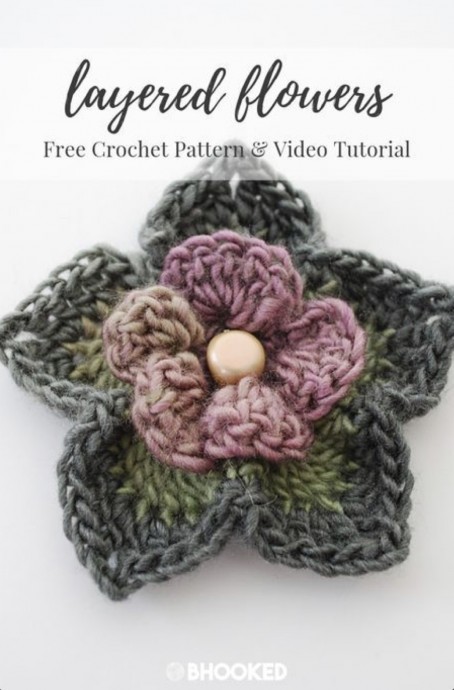 DIY 3D Crochet Flower