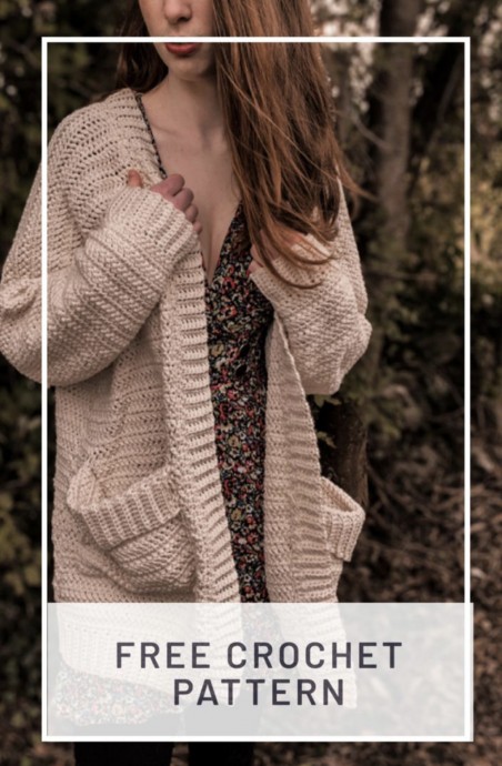 Create Your Own Oversized Grainne Pocket Cardigan with This Free Crochet Pattern Create Your Own Oversized Grainne Pocket Cardigan with This Free Crochet Pattern